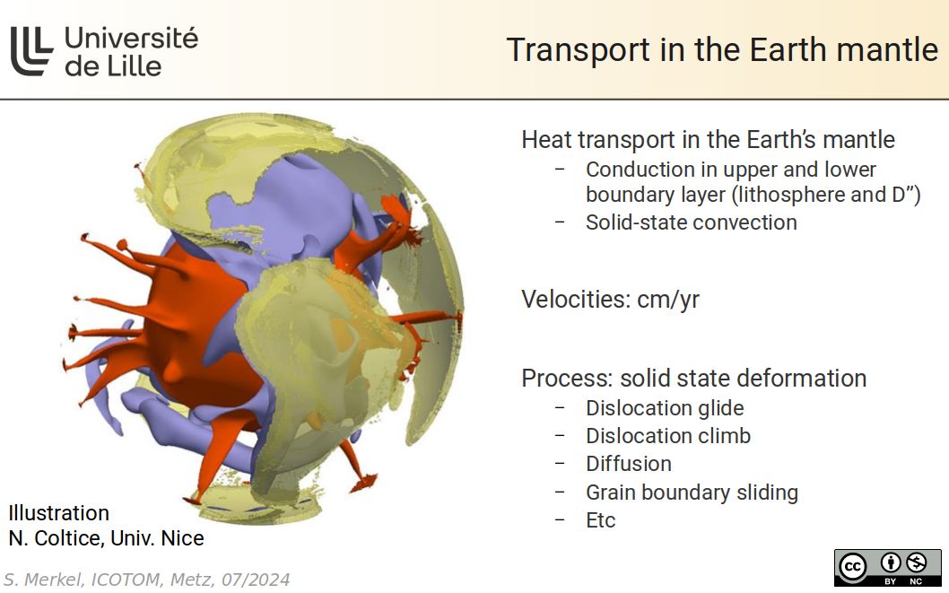 Transport in the Earth mantle